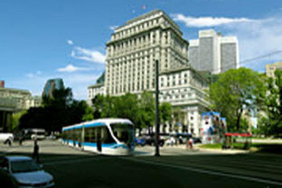 Concept fictif d'un réseau de tramways à Montréal - Source : Ville de Montréal
