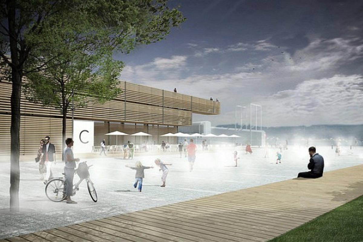 Le concept de la future Place des Canotiers, développé par le consortium Équipe 