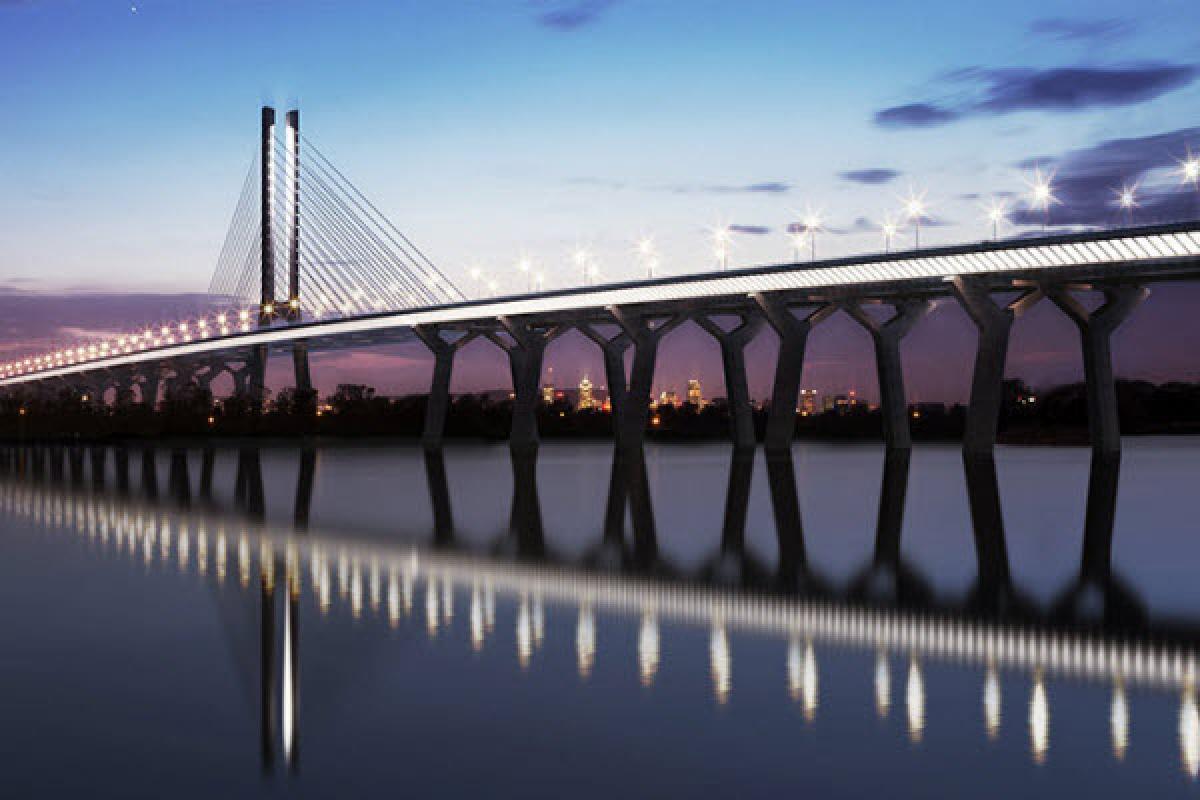 Projet du nouveau pont sur le Saint-Laurent, auquel participe Marmen © Infrastru