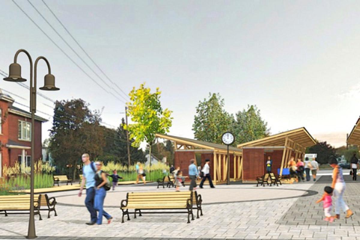 La Ville de Rimouski a dévoilé son projet de réaménagement du parc de la Gare.