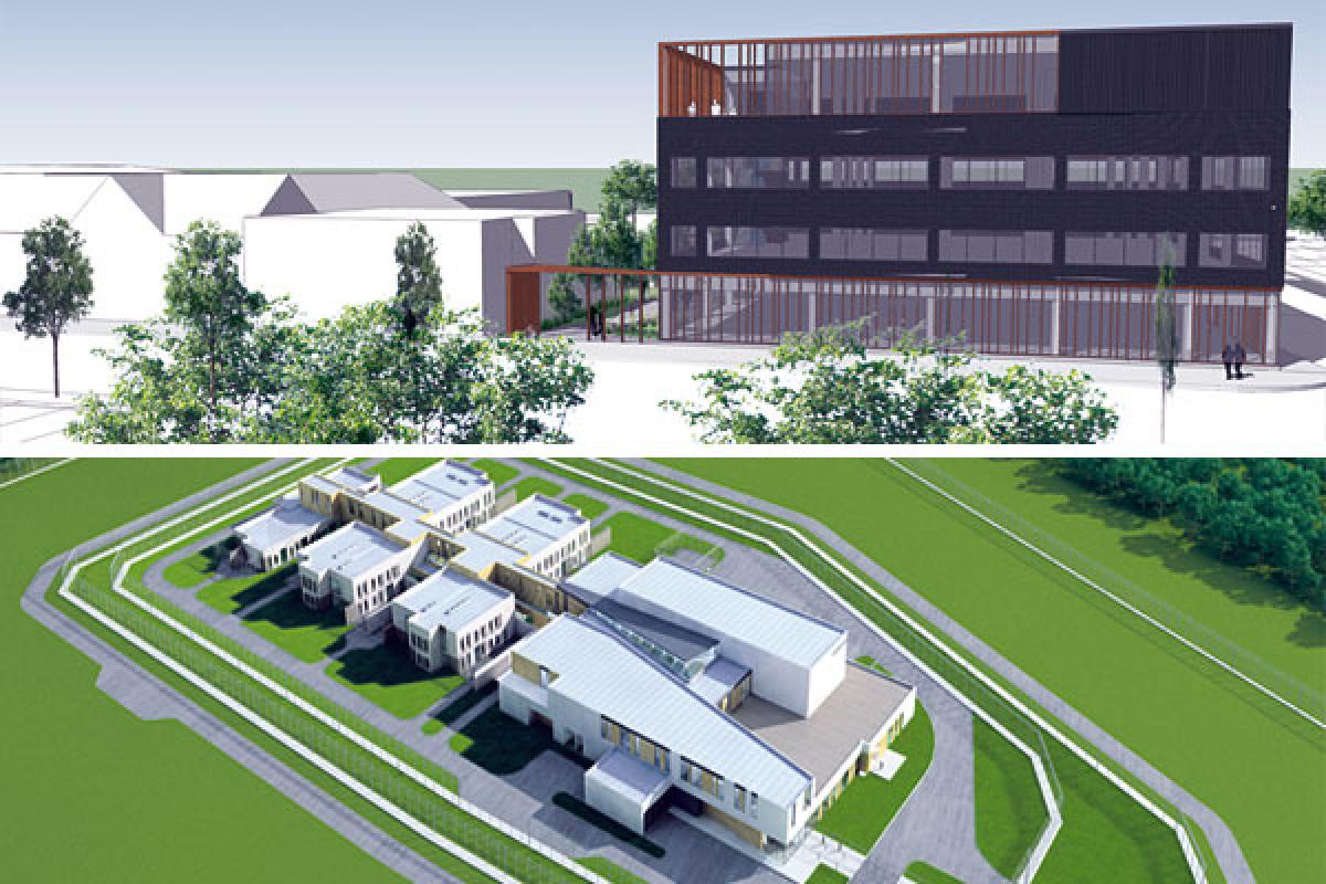 Le futur édifice de Revenu Québec à Saguenay et Le centre de détention d’Amos - 