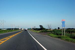 Début des travaux d'élargissement de l'autoroute 55. Crédit : 	Bobby H., Creative Commons (CC BY-SA 2.0)