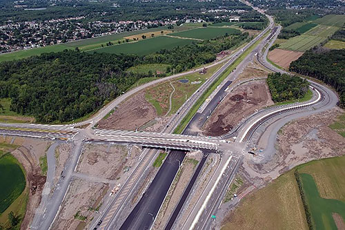 Prolongement de l’autoroute 19, entre Laval et Bois-des-Filion. Crédit : Ministère des Transports et de la Mobilité durable