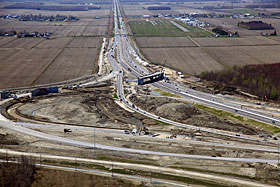 Construction de l'échangeur A30-A530