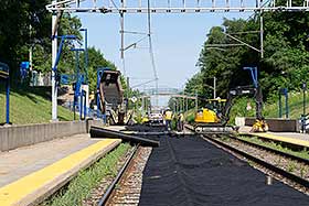 Travaux préparatoires de la station Canora - Photo de REM