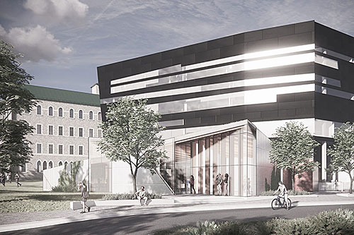Première pelletée de terre pour l’agrandissement du centre sportif du Cégep Gérald-Godin. Crédit : Cégep Gérald-Godin