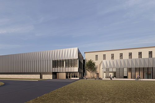 Coup d’envoi des travaux d’agrandissement du centre sportif du Cégep de Victoriaville. Crédit : Cégep de Victoriaville