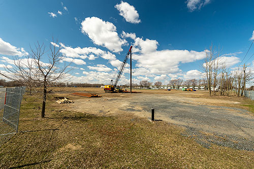 Site sur lequel sera érigé le centre sportif Girardin - Photo : Ville de Drummondville