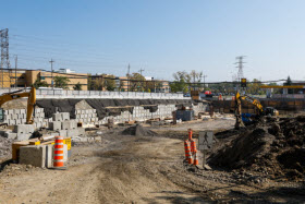 Chantier de la future clinique - Photo de Caroline Grégoire