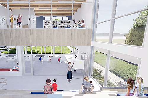 Deux nouvelles écoles pour le Centre de services scolaire de la Côte-du-Sud. Crédit : Onico - Architecture / Design tactique