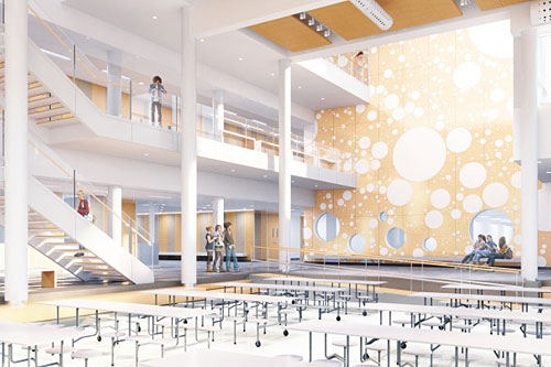 L’École secondaire 040 de Gatineau verra enfin le jour. Image : Birtz Bastien Beaudoin Laforest / Jodoin Lamarre Pratte, Architectes en consortium