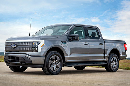 La Ford F-150 Lightning est la seule camionnette actuellement disponible en version tout électrique. Crédit : Ford