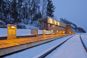 Gare ferroviaire de Grande Pointe. Crédit Stephane Groleau