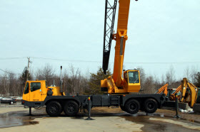  Une grue téléscopique.