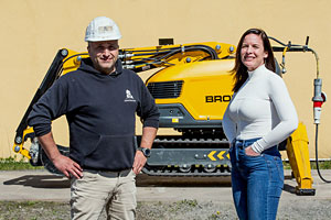 Angélique Salvas, fondatrice de GSR Construction Décontamination et son associé, Martin Robichaud. Photo : Pascal Cournoyer