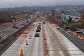 Travaux sur l'autoroute Henri-IV - Photo du MTQ