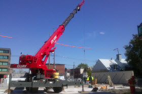 L’érection des premiers murs a officiellement commencé à la mi-mai sur le chantier de District 03.