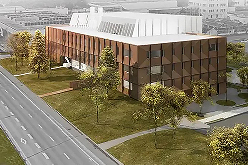 Coup d’envoi des travaux de construction du complexe scientifique de l’Institut nordique du Québec. Crédit : Groupe Nordi-Cité Saucier + Perrotte / GLCRM Architectes