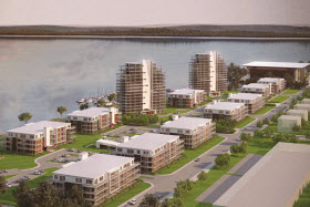 L'Adresse sur le fleuve, vaste développement immobilier résidentiel d’environ 250 millions $ qui comptera au moins 18 édifices, se trouve à l'embouchure du fleuve et le long de la rivière Saint-Maurice, à Trois-Rivières.