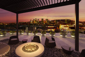 Terrasse sur le toit du VIC & LAMBERT  - Photo de Jean-Pierre Bart, Architecte