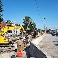 Le secteur Laurentien-Lachapelle en travaux - Photo de la Ville de Montréal