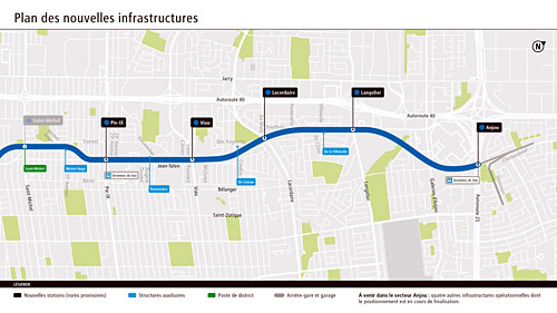 Prolongement de la ligne bleue. Crédit : STM