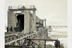  Après le pont Victoria, le fer forgé est devenu le matériau de prédilection des ingénieurs nord-américains.  Crédit - Musée McCord
