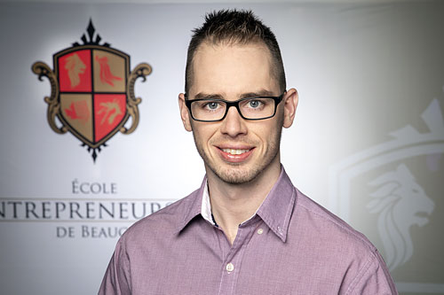 Mathieu Roy, président de l'entreprise GoShrink. Photo : École d’entrepreneurship de Beauce (EEB)