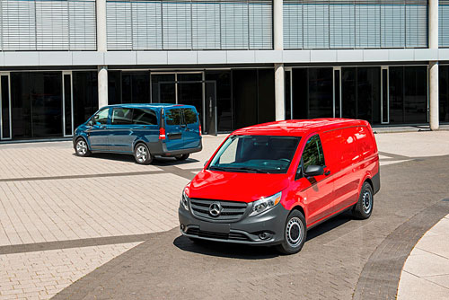 Mercedes-Benz Metris: Le Metris est livrable avec un empattement allongé. Photo de Daimler