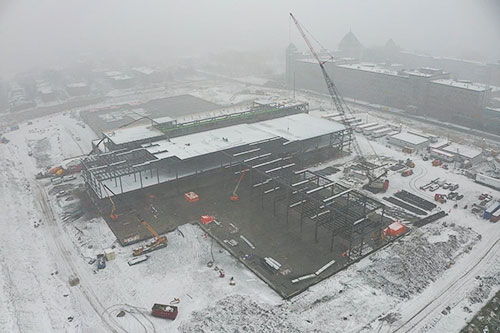 Aperçu du chantier - Crédit : Jean-René Drouin, Structures de Beauce