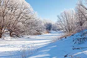 La nouvelle passerelle, qui sera utilisable à l’année, facilitera l’accès au parc des Îles-de-Boucherville en période hivernale - Image de la SÉPAQ