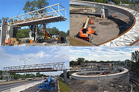 Chantier de la passerelle de Normandie - Photos de la Ville de Longueuil