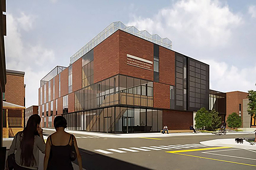 L’UQTR lance un chantier de 54 M$ au centre-ville de Trois-Rivières. Crédit : NFOE architecture