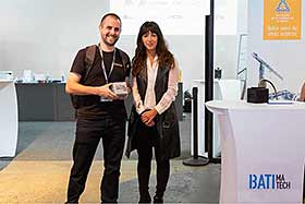 Hugo Brizard, président de Pharonyx, et Géraldine Martin, directrice de l’entrepreneuriat au Service du développement économique de la Ville de Montréal - Photo de Agence Immophoto 2018-al