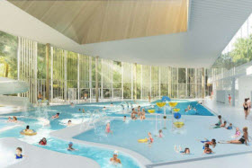 Intérieur du nouveau complexe aquatique de Laval - Photo de Ville de Laval