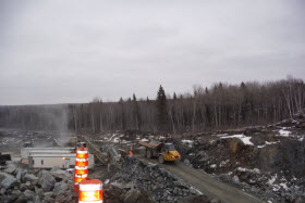 Construction de la voie de contournement de la route 117 à Rouyn-Noranda- Photo du MTQ