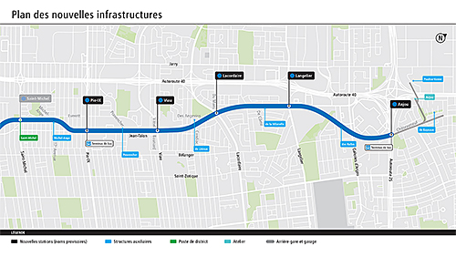 Plan des nouvelles infrastructures. Crédit : STM