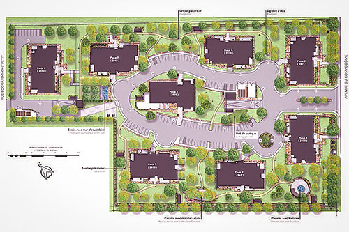 plan d’ensemble du projet Viva Condos Urbains à Laval - Crédits : Beaupré et Associés