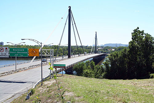Le pont Papineau-Leblanc fera l’objet d’importants travaux en raison de signes de corrosion. Crédit : MTQ