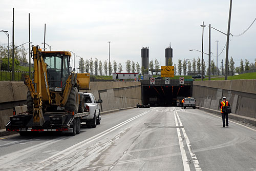 Tunnel Louis-Hyppolite-La Fontaine : le processus d’approvisionnement se poursuit. Crédits : Denis Béchard, MTQ