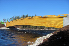 Pont Maicasagi. Crédit Nordic Structures Bois