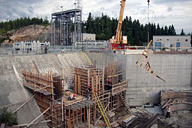 Centrale Pont-Arnaud - aménagement de la nouvelle prise d'eau