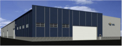 Maquette d'un des entrepôts qui seront construits - Image de QSL