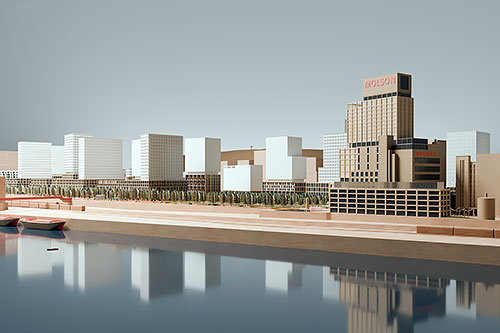 Vision de redéveloppement du Quartier Molson. Crédit : Sid Lee Architecture