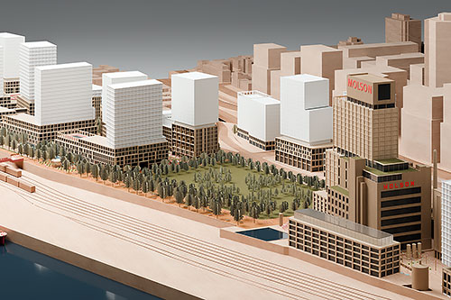 Vision de redéveloppement du Quartier Molson. Crédit : Sid Lee Architecture