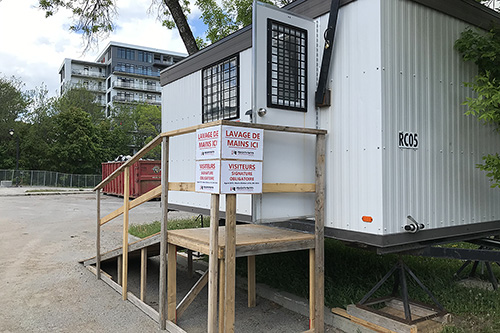 Aperçu des installations sanitaires sur les chantiers de Ronam - Photo : Ronam