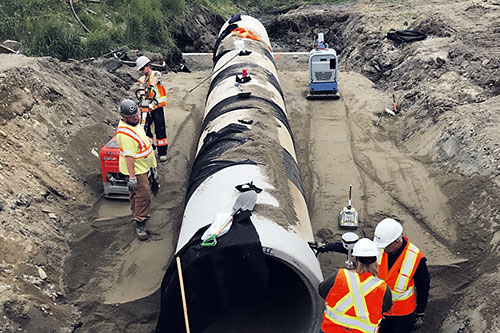 Remplacement de ponceaux sur le chantier de la route 101-117, à Rouyn-Noranda, entre les quartiers Arntfield et Évain. Crédit : CIMA+