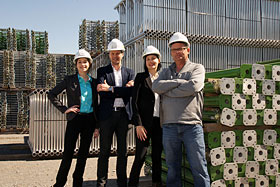 De gauche à droite : Audrey, François et Cristelle Pomerleau, Steeve Rioux - Photo de René-Claude Senécal