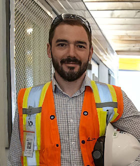 Simon Hébert, directeur des travaux civils pour Les Services Environnementaux Delsan – A.I.M..  Crédit : Pierre Seager