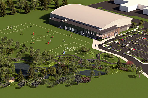 Stade de soccer de Saguenay. Crédit : Honco